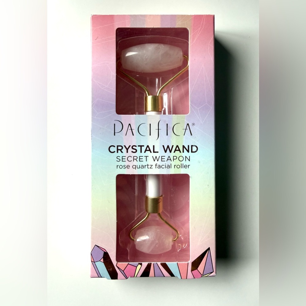 Pacifica Crystal Wand Secret Weapon Rose Quartz Facial Roller New in Box